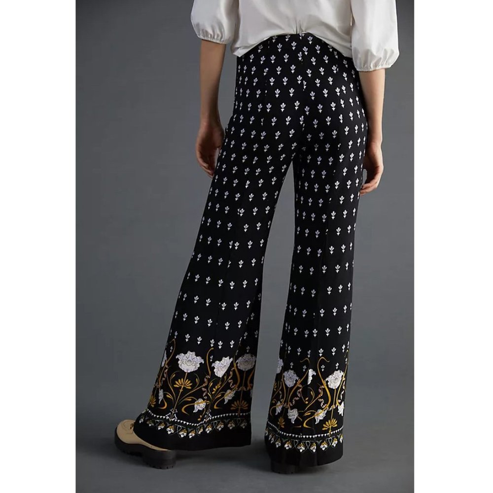 ANTHROPOLOGIE | Floral Wide-Leg Pants | NWT - Picture 3 of 9
